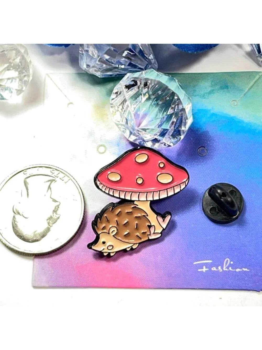 Hedgehog Mushroom Lapel Pin Animal Pet Jewelry Badge Brooch Pin Accessories